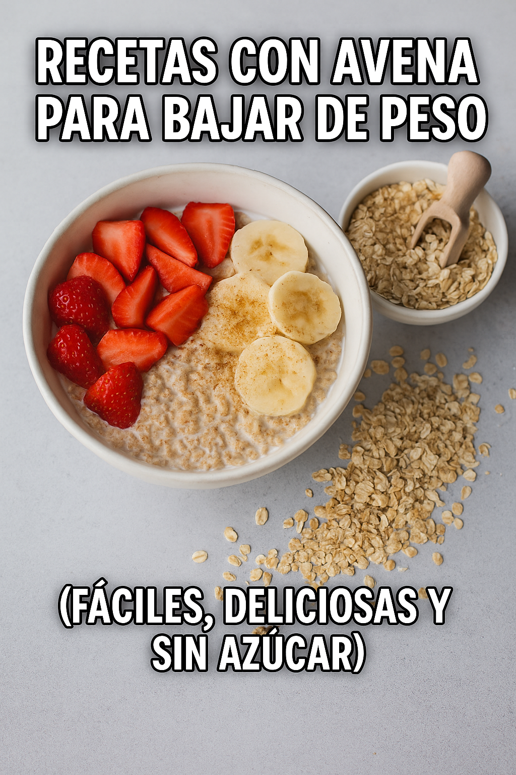 Tazón saludable de avena nocturna decorada con frutas frescas y semillas, ideal para un desayuno nutritivo y práctico.